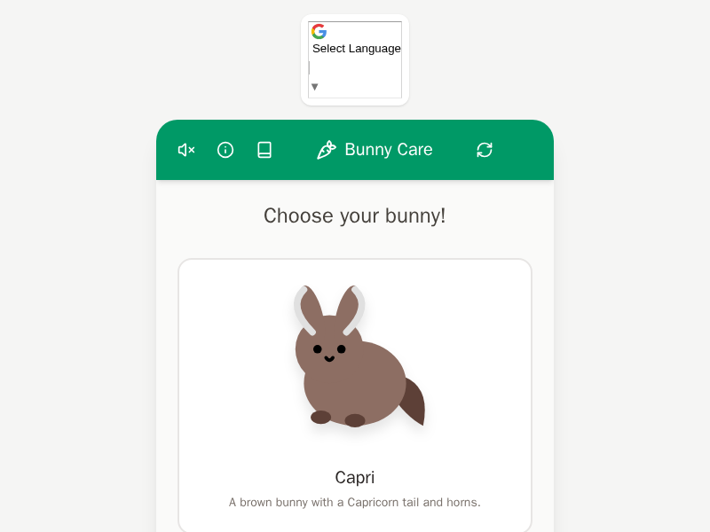 Screenshot of Bunny Care