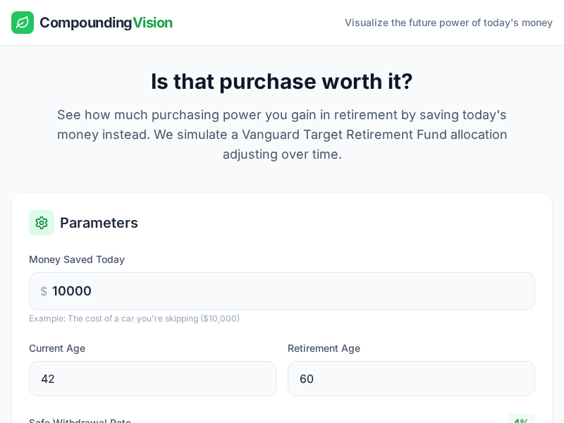 Screenshot of Future Value Calculator