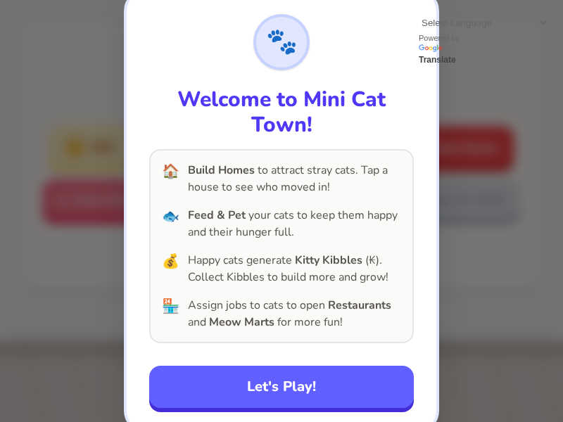Screenshot of Mini Cat Town